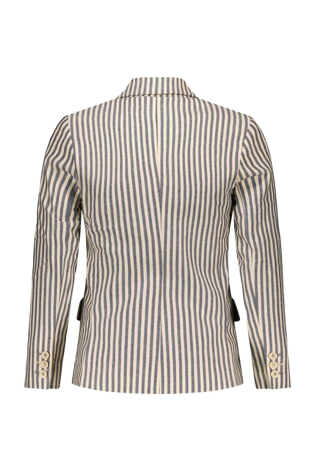 Bas blazer navy/wit streep