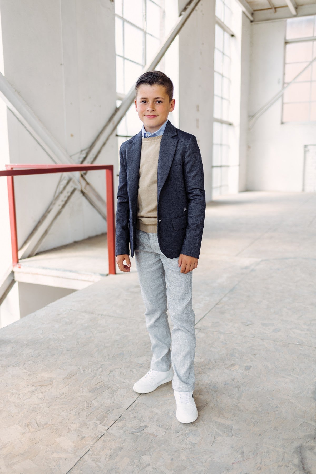 Pepijn pantalon gemeleerd blauw