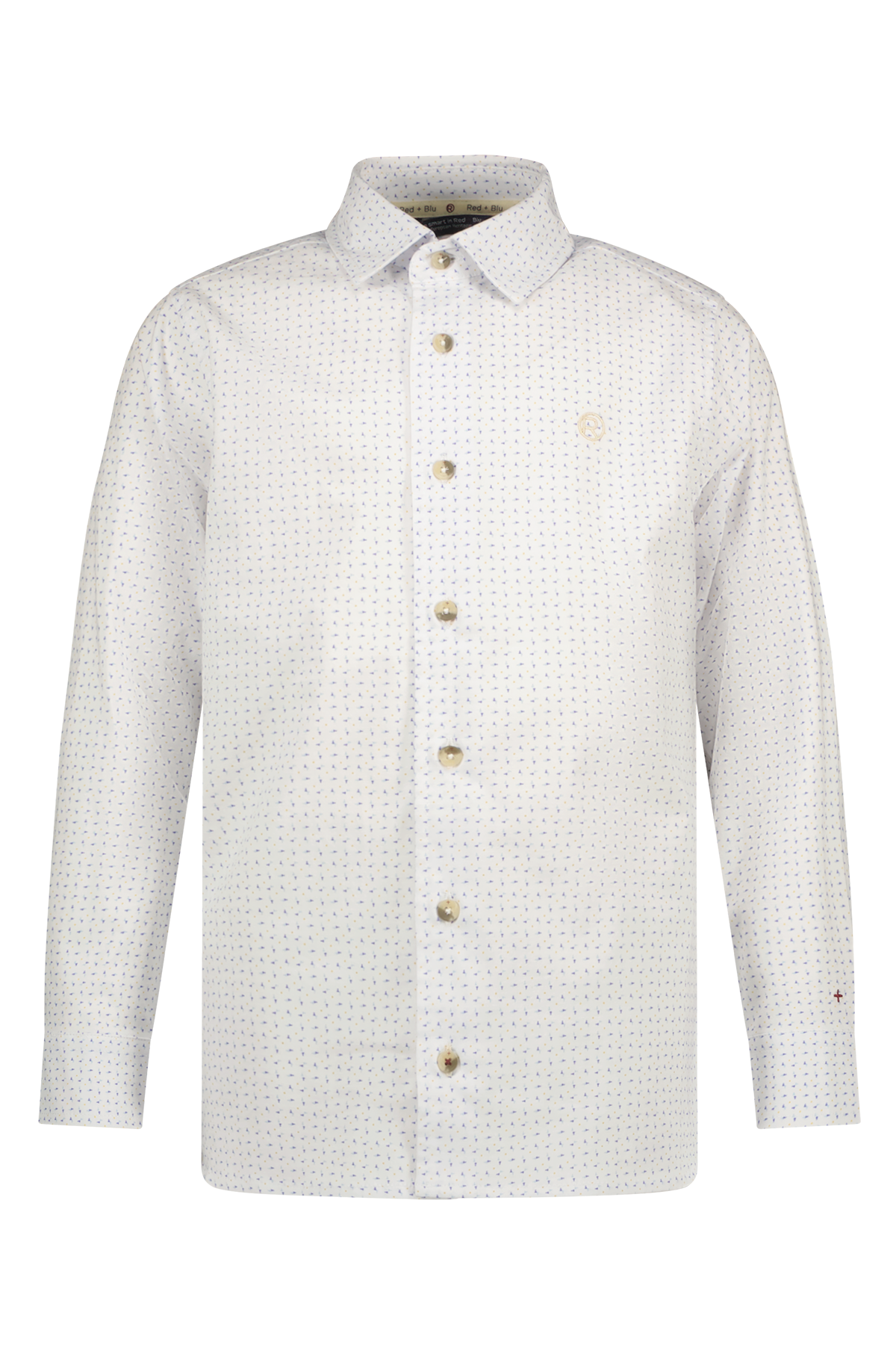 Oliver Hemd fun blauw ao print