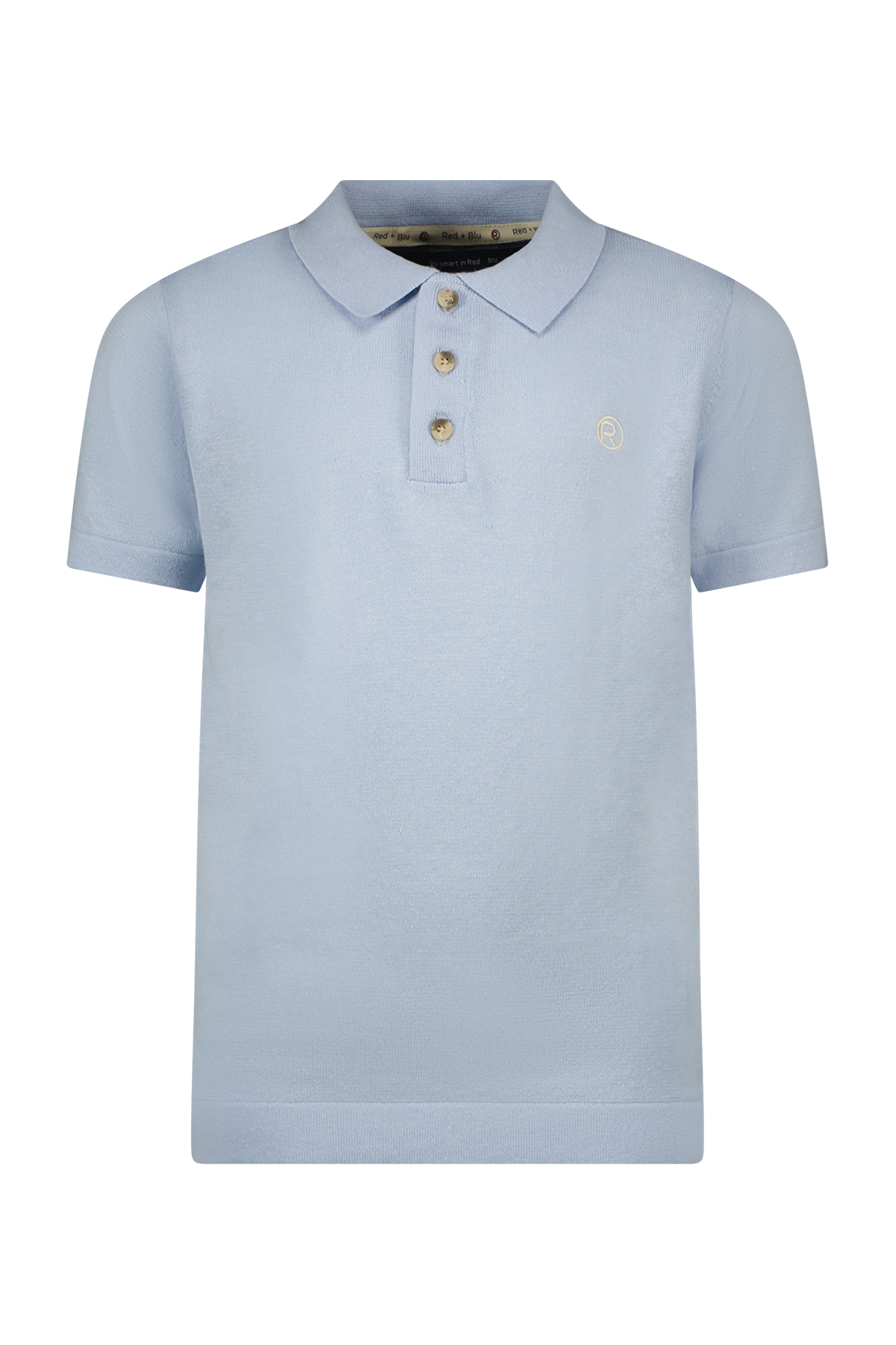 Polo PAUL gebreid Licht Blauw
