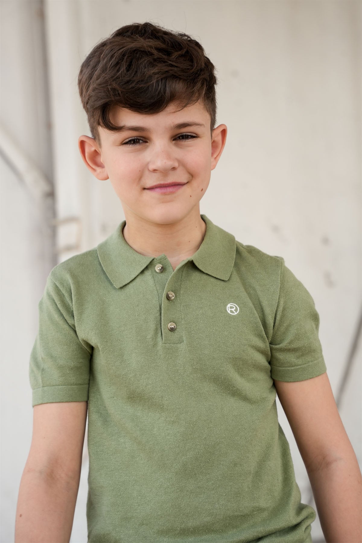 Polo PAUL gebreid Groen