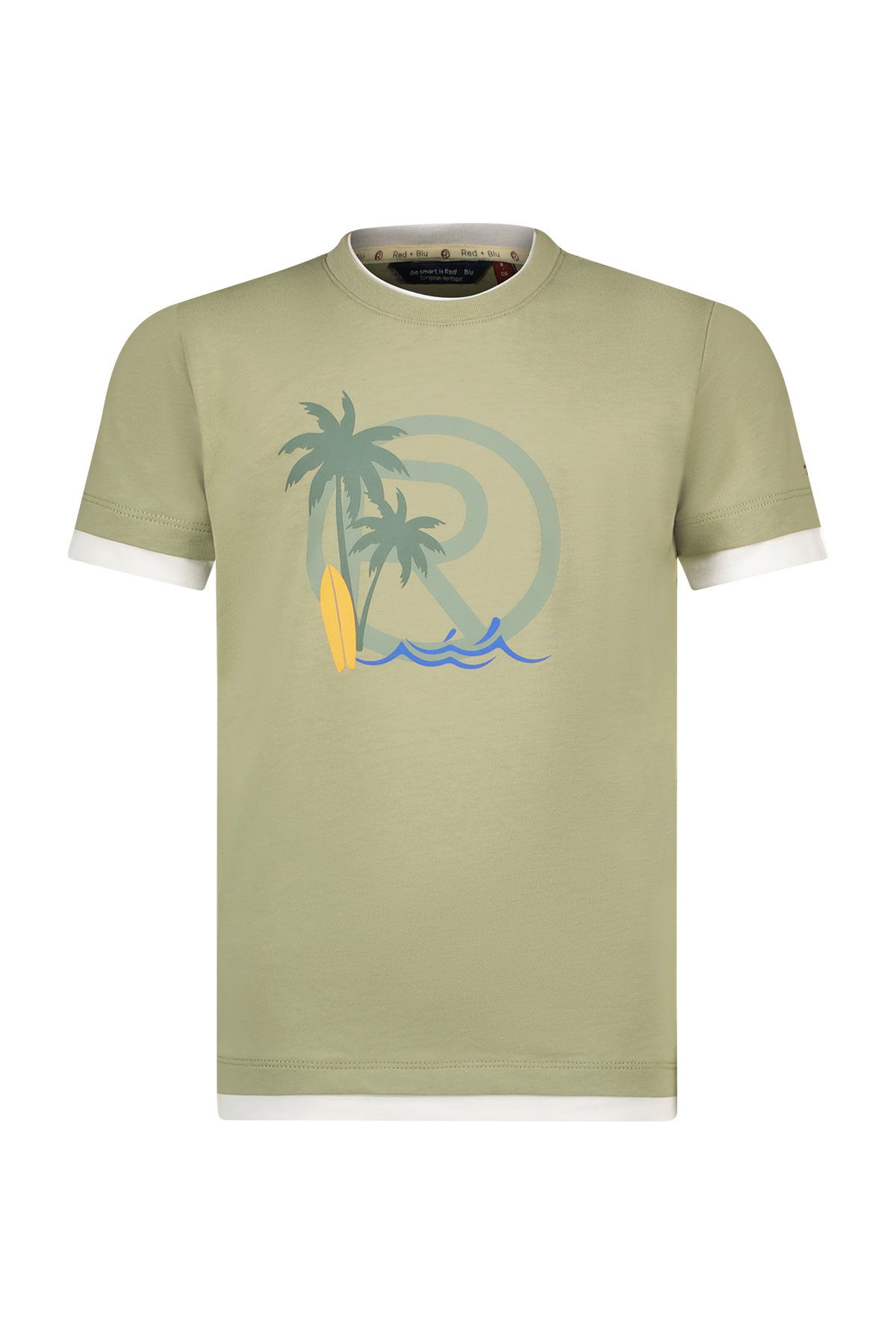 T-shirt PABLO met print Groen