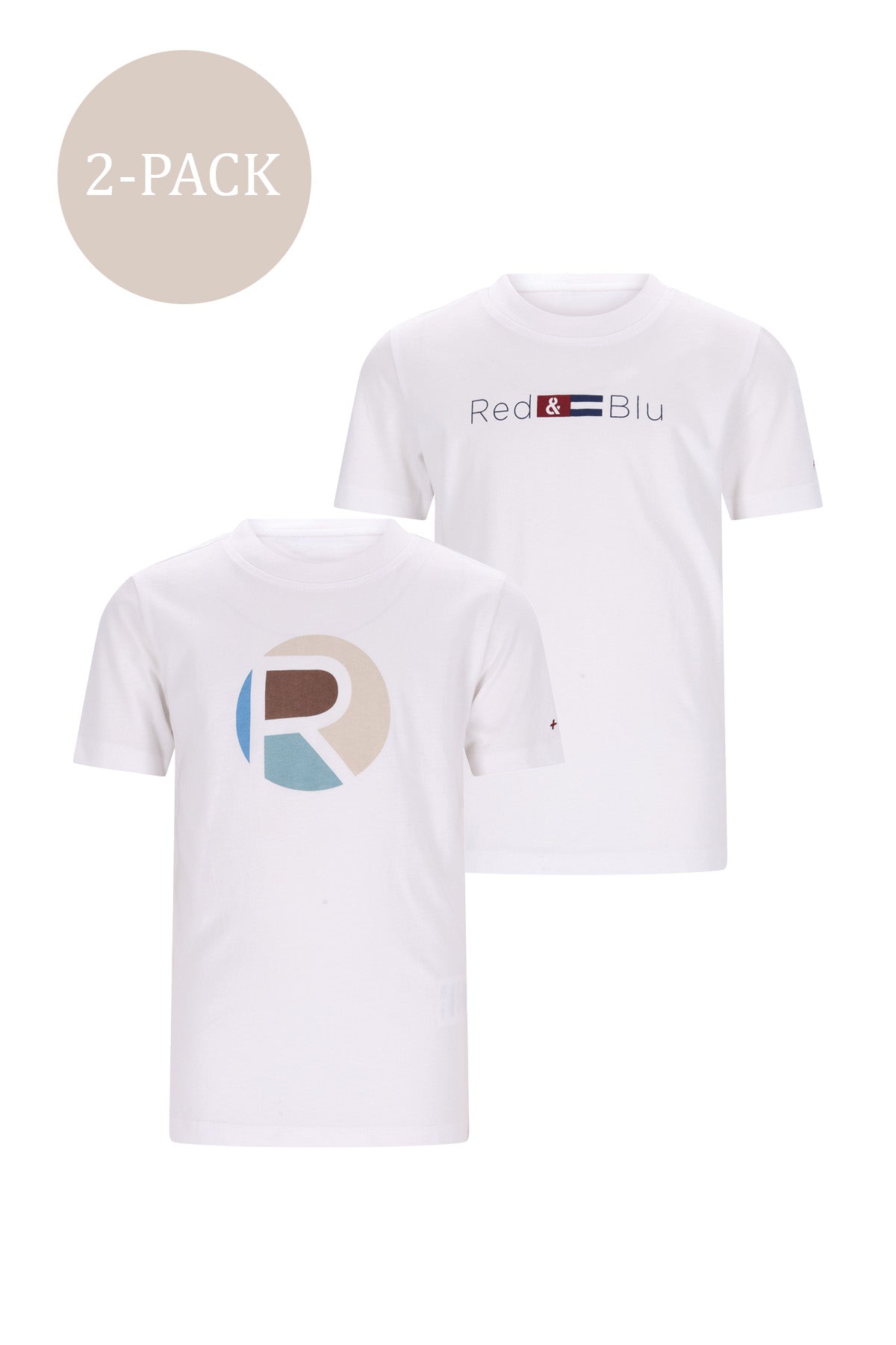 T-shirt 2-pack TOM met fancy- en logoprrint