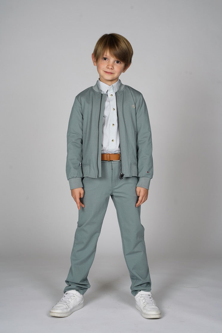 Parker pantalon grijs groen