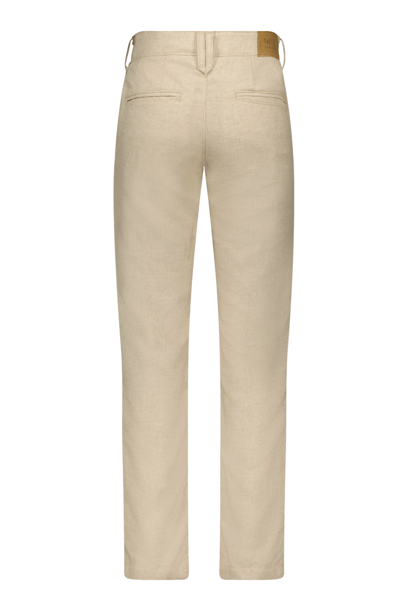 Pierre pantalon natural linnen -Broeken - Red+Blu