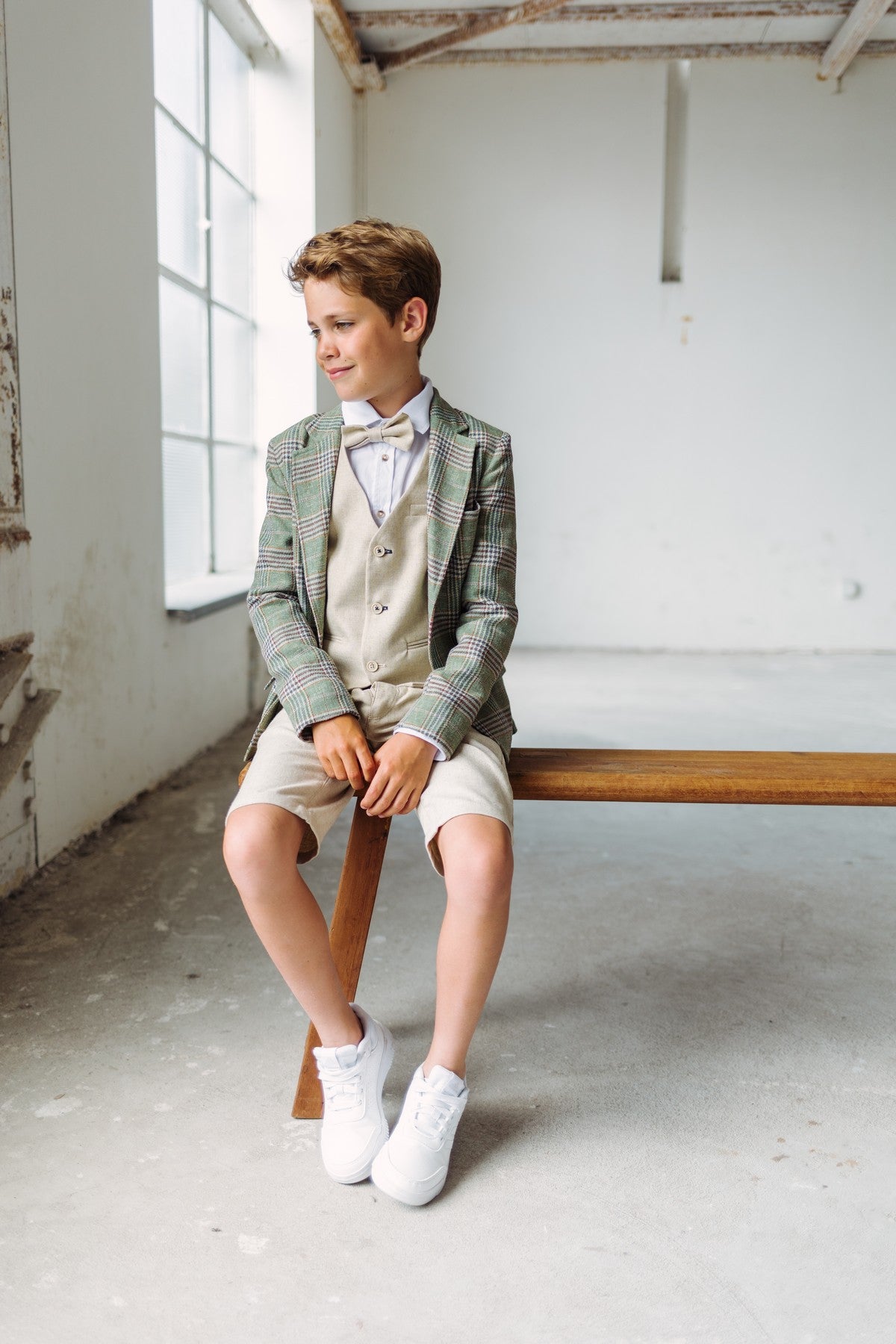 Gabe Gilet natural linen