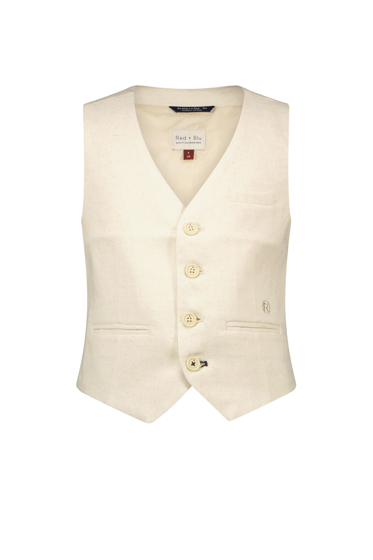 Gabe Gilet 4 buttons natural linnen