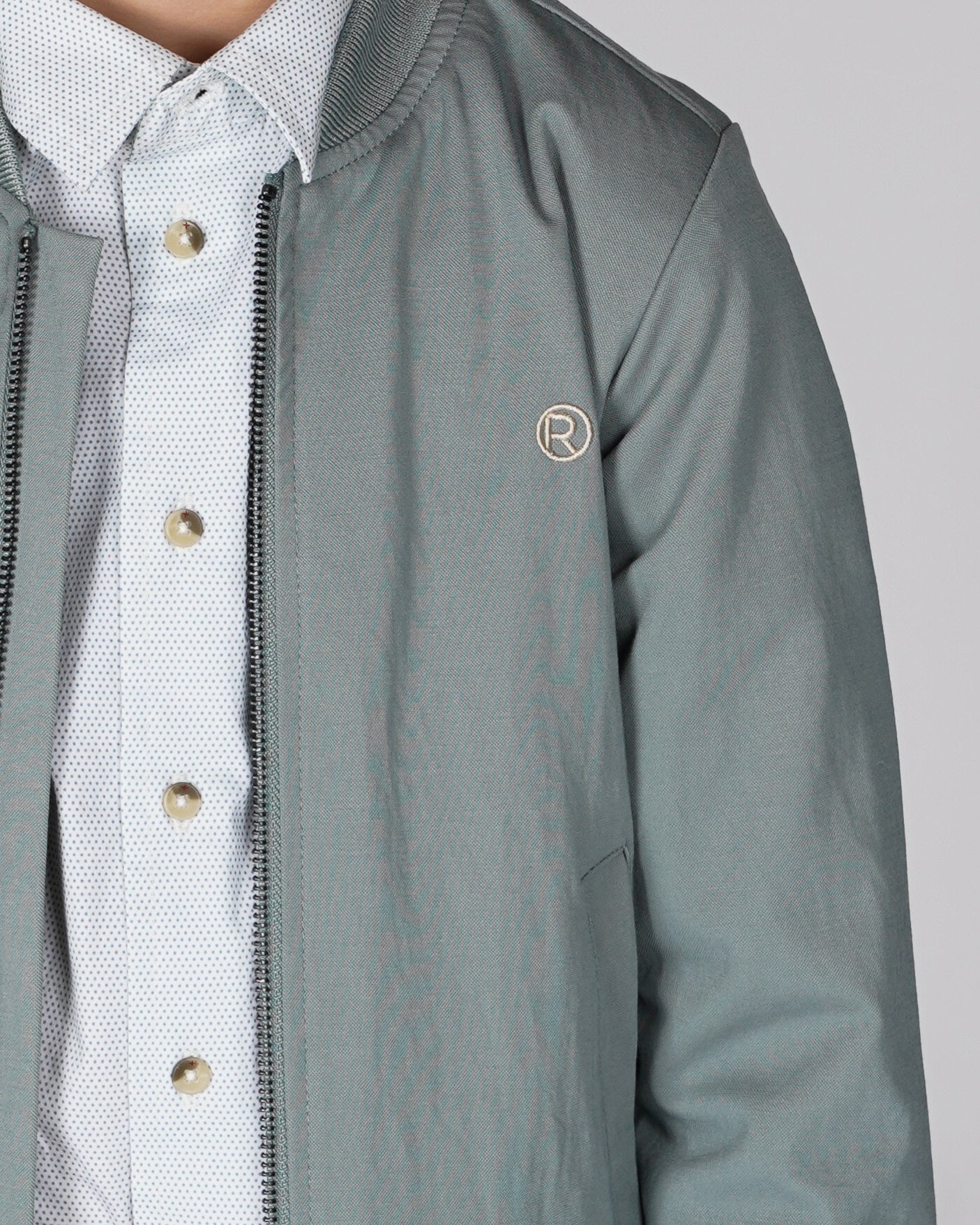 Steve bomber jasje grijs groen