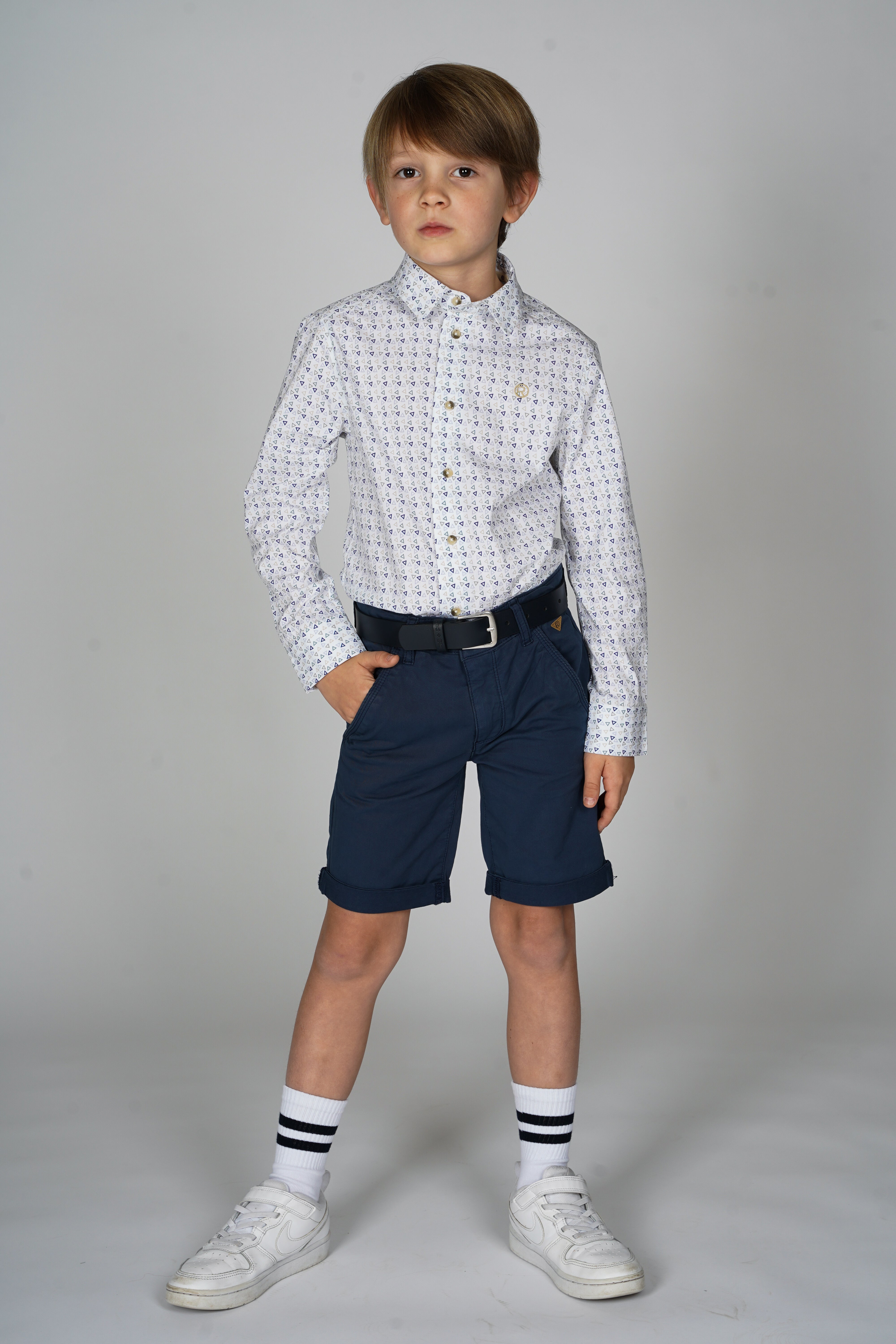 Chino Bermuda Tim Blauw