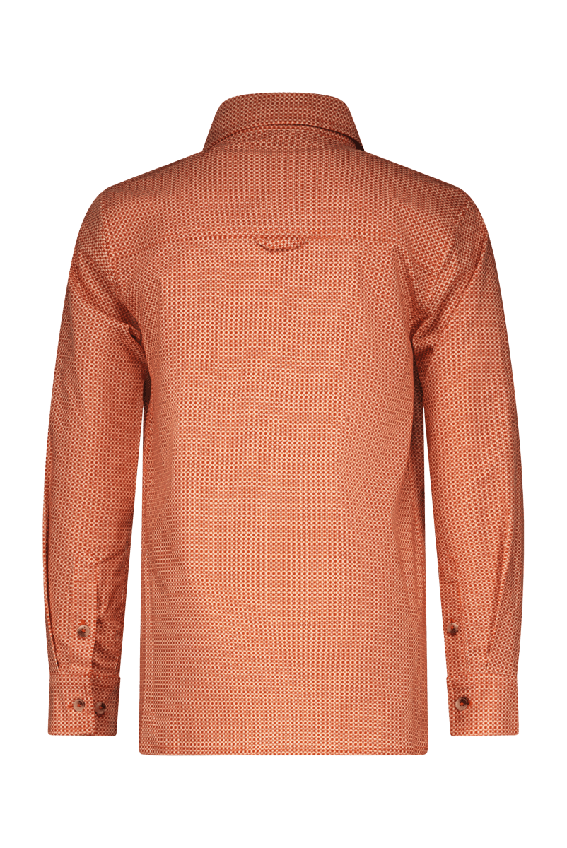 Otto overhemd print oranje -Blouses - Red+Blu